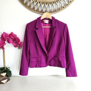 Pendleton Magenta Blazer 100% Pure Virgin Wool Petite, Pockets, Made in USA, M